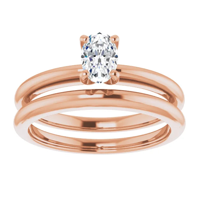 The Classic Solitaire Ring ◆ Oval 0.5 CT Center Stone