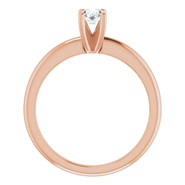The Classic Solitaire Ring ◆ Oval 0.5 CT Center Stone