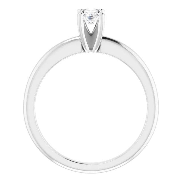The Classic Solitaire Ring ◆ Oval 0.5 CT Center Stone