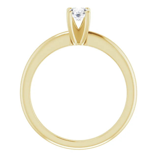 The Classic Solitaire Ring ◆ Oval 0.5 CT Center Stone