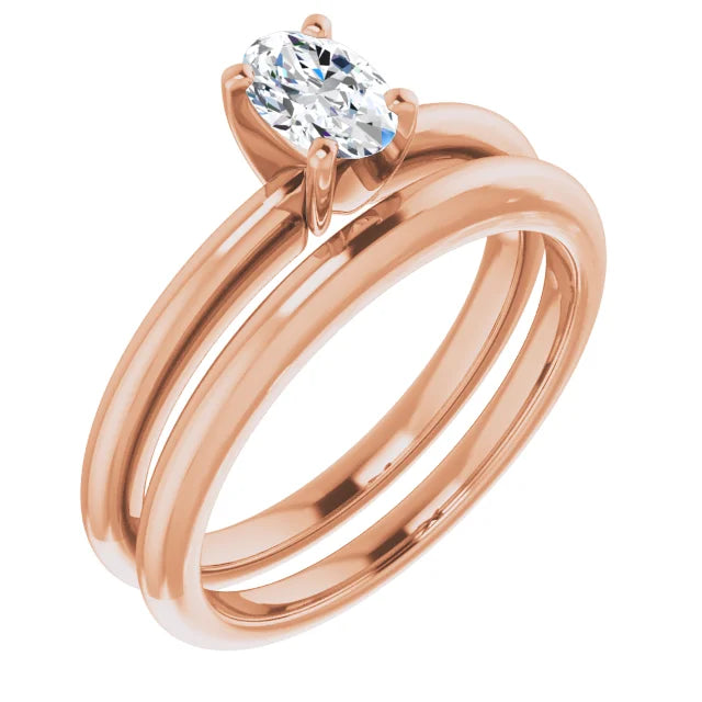 The Classic Solitaire Ring ◆ Oval 0.5 CT Center Stone