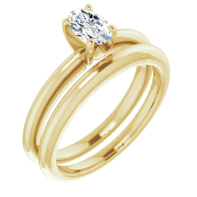 The Classic Solitaire Ring ◆ Oval 0.5 CT Center Stone