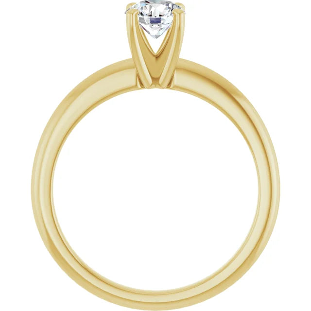 The Classic Solitaire Ring ◆ Round 0.5 CT Center Stone