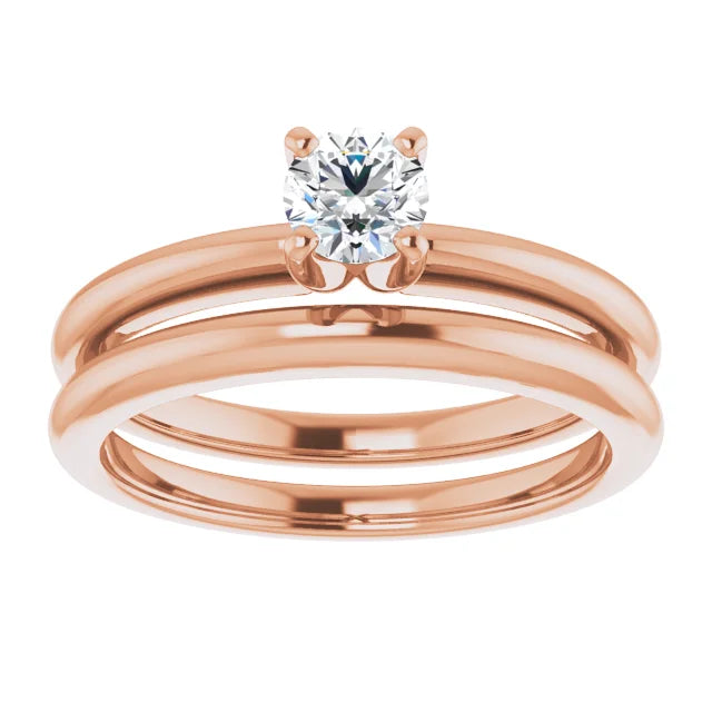 Round 1/3 CT Moissanite Classic Solitaire Ring