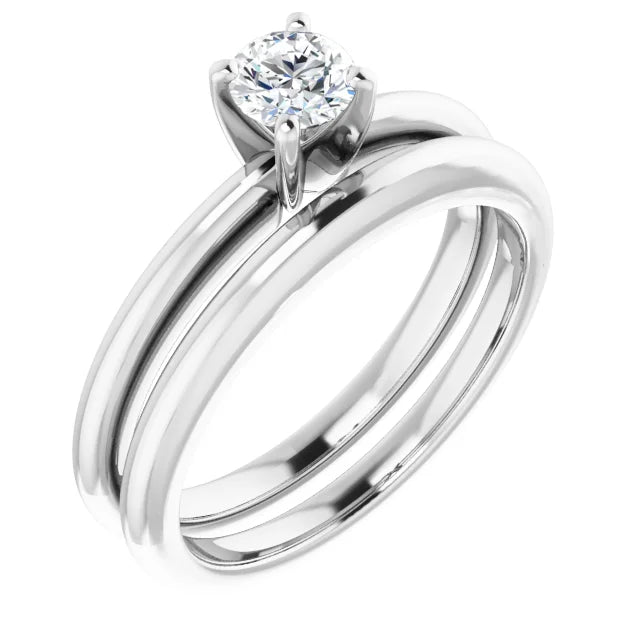 Round 1/3 CT Moissanite Classic Solitaire Ring