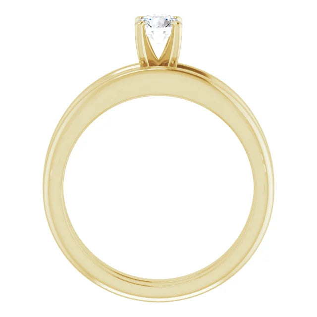 Round 1/3 CT Moissanite Classic Solitaire Ring