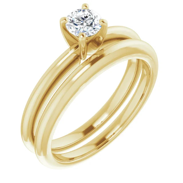 Round 1/3 CT Moissanite Classic Solitaire Ring