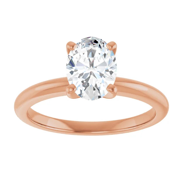The Classic Solitaire Ring ◆ Oval 1 CT Center Stone