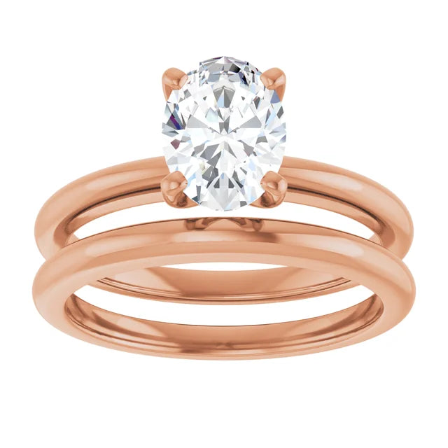 The Classic Solitaire Ring ◆ Oval 1 CT Center Stone