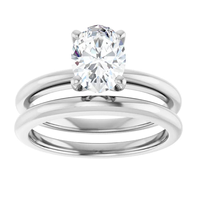 The Classic Solitaire Ring ◆ Oval 1 CT Center Stone