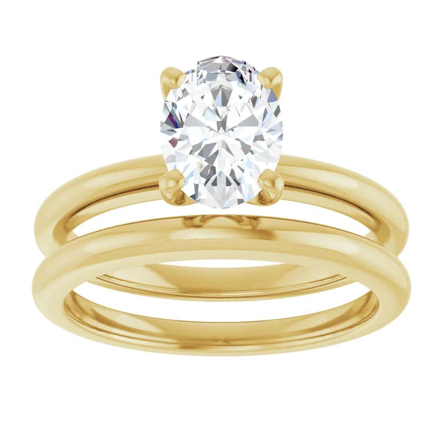 The Classic Solitaire Ring ◆ Oval 1 CT Center Stone