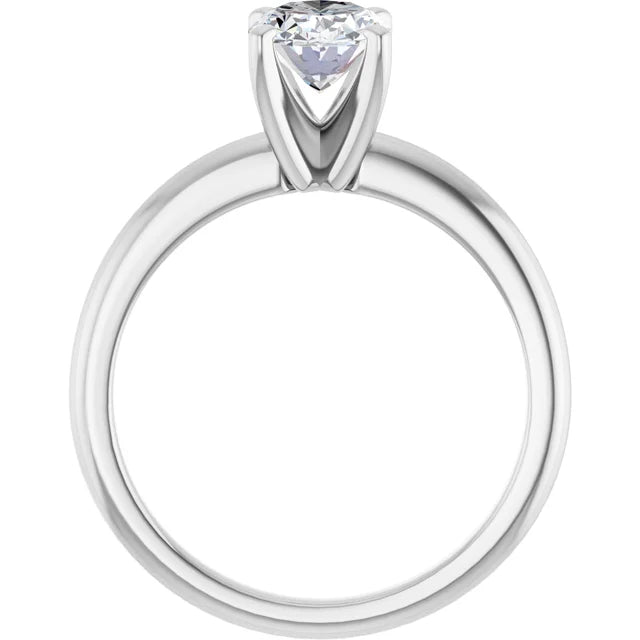 The Classic Solitaire Ring ◆ Oval 1 CT Center Stone