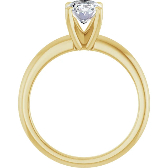The Classic Solitaire Ring ◆ Oval 1 CT Center Stone