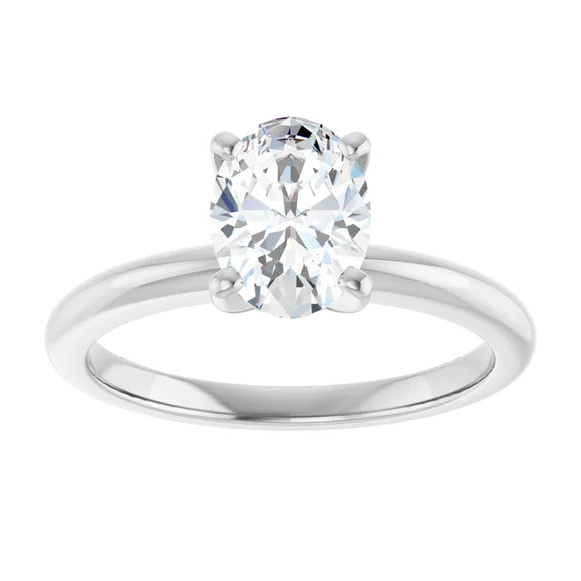 The Classic Solitaire Ring ◆ Oval 1 CT Center Stone