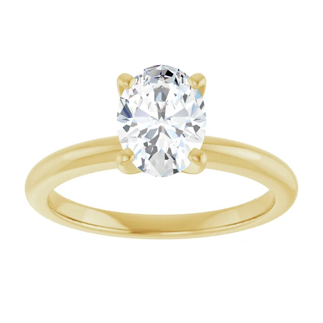 The Classic Solitaire Ring ◆ Oval 1 CT Center Stone