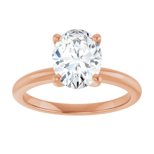 The Classic Solitaire Ring ◆ Oval 1.8 CT Center Stone