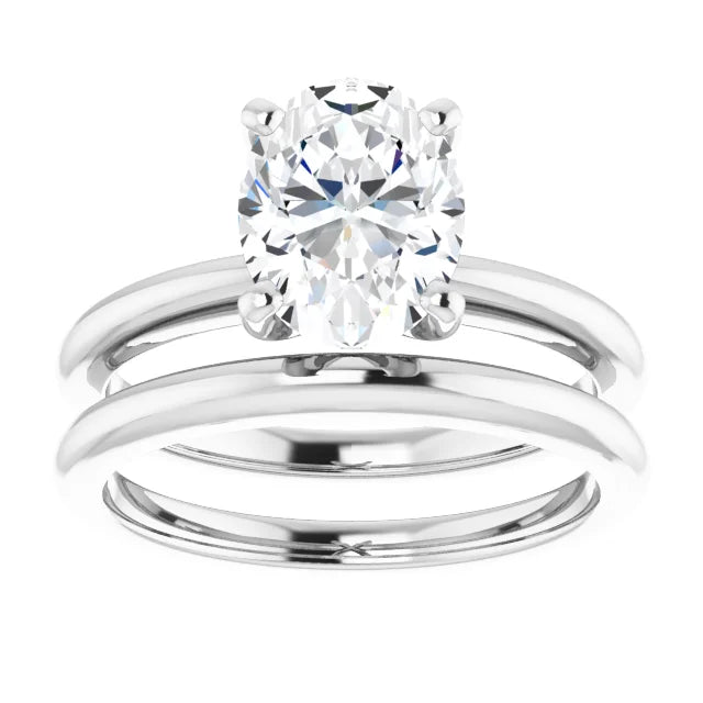 The Classic Solitaire Ring ◆ Oval 1.8 CT Center Stone