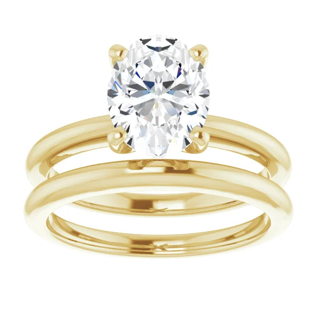 The Classic Solitaire Ring ◆ Oval 1.8 CT Center Stone