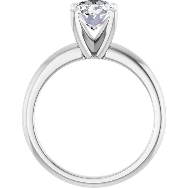 The Classic Solitaire Ring ◆ Oval 1.8 CT Center Stone