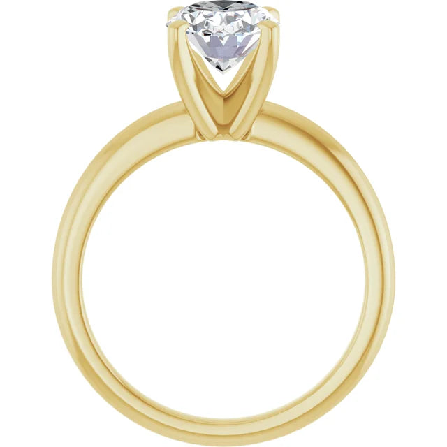 The Classic Solitaire Ring ◆ Oval 1.8 CT Center Stone