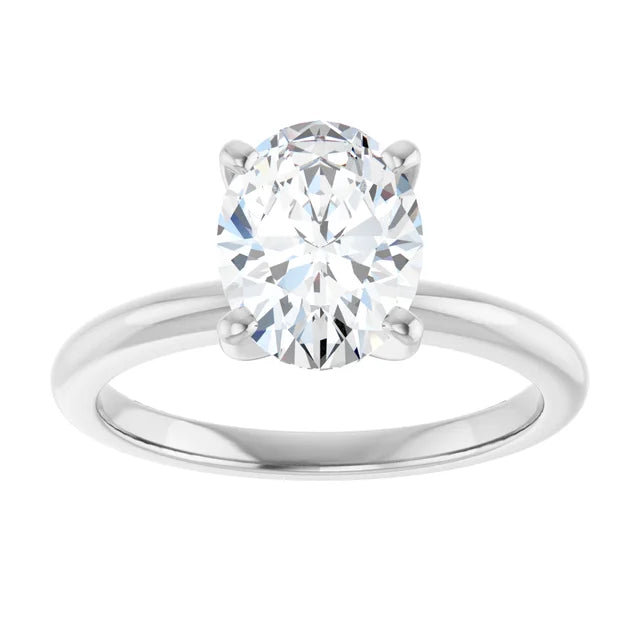 The Classic Solitaire Ring ◆ Oval 1.8 CT Center Stone