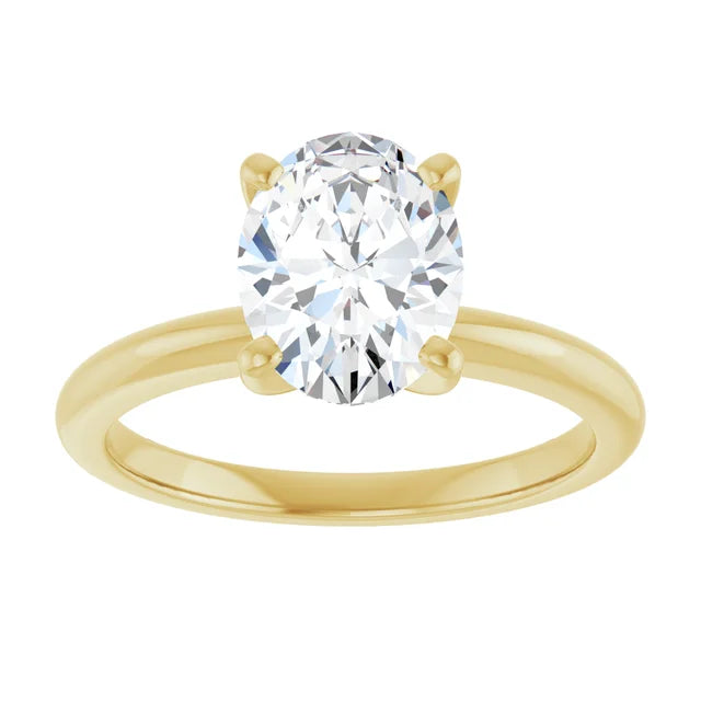 The Classic Solitaire Ring ◆ Oval 1.8 CT Center Stone