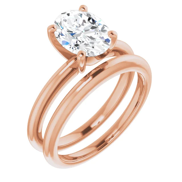 The Classic Solitaire Ring ◆ Oval 1.8 CT Center Stone