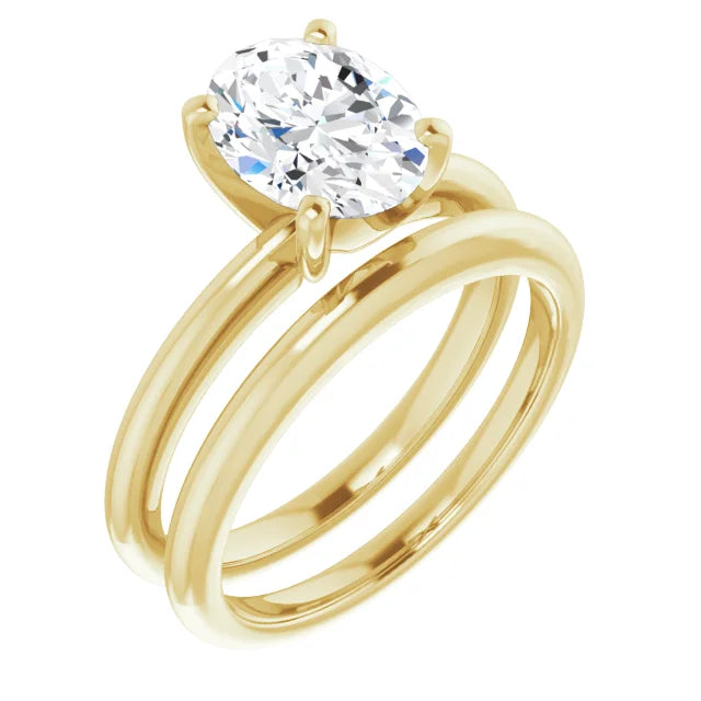 The Classic Solitaire Ring ◆ Oval 1.8 CT Center Stone