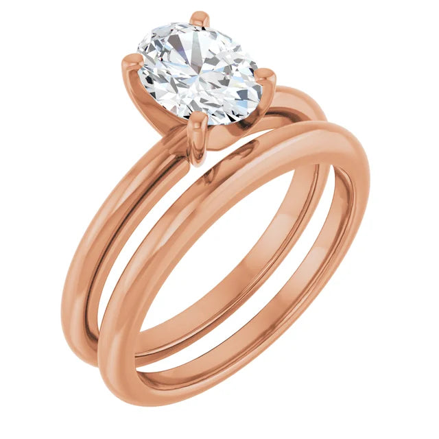 The Classic Solitaire Ring ◆ Oval 1 CT Center Stone