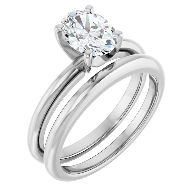 The Classic Solitaire Ring ◆ Oval 1 CT Center Stone