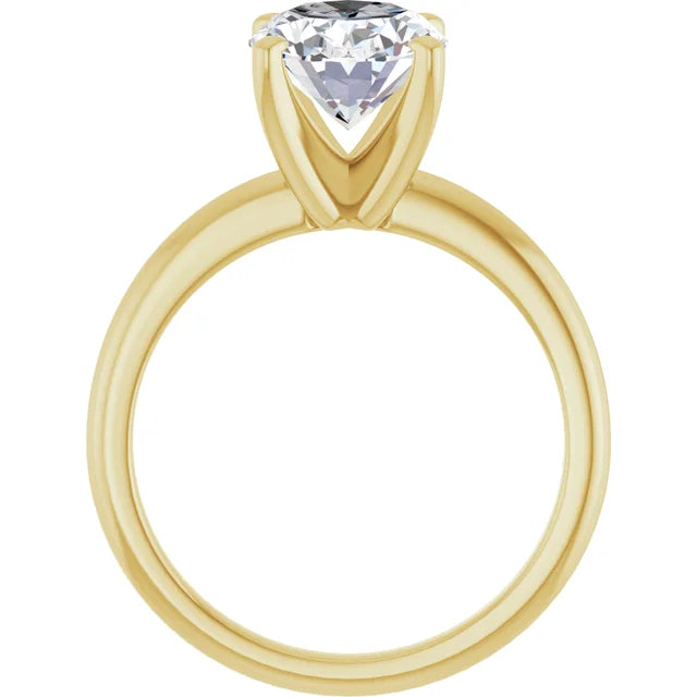 The Classic Solitaire Ring ◆ Oval 2.5 CT Center Stone