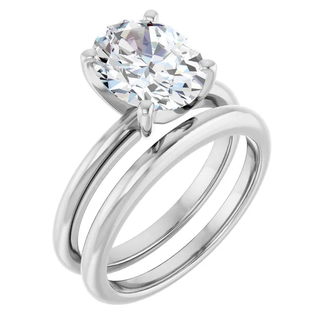 The Classic Solitaire Ring ◆ Oval 2.5 CT Center Stone