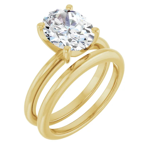 The Classic Solitaire Ring ◆ Oval 2.5 CT Center Stone