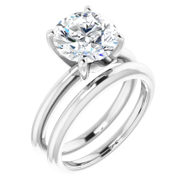 The Classic Solitaire Ring ◆ Round 2.75 CT Center Stone