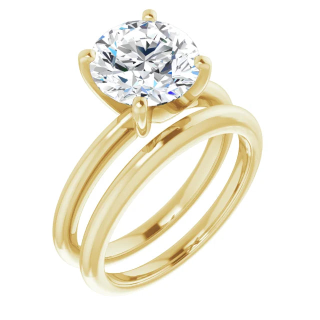 The Classic Solitaire Ring ◆ Round 2.75 CT Center Stone