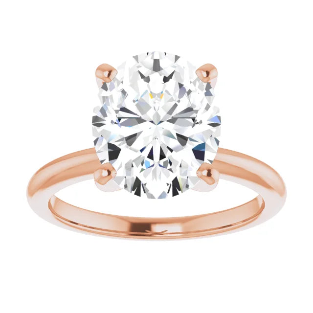 The Classic Solitaire Ring ◆ Oval 3.5 CT Center Stone