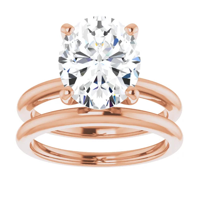 The Classic Solitaire Ring ◆ Oval 3.5 CT Center Stone