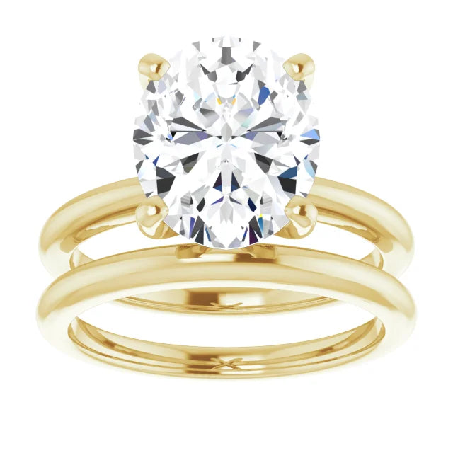 The Classic Solitaire Ring ◆ Oval 3.5 CT Center Stone