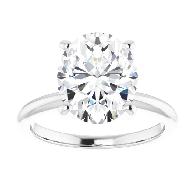The Classic Solitaire Ring ◆ Oval 3.5 CT Center Stone