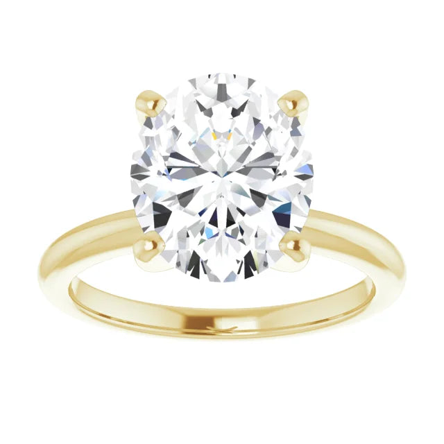 The Classic Solitaire Ring ◆ Oval 3.5 CT Center Stone