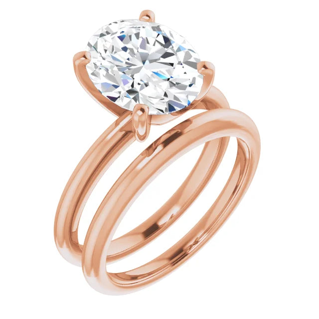 The Classic Solitaire Ring ◆ Oval 3.5 CT Center Stone