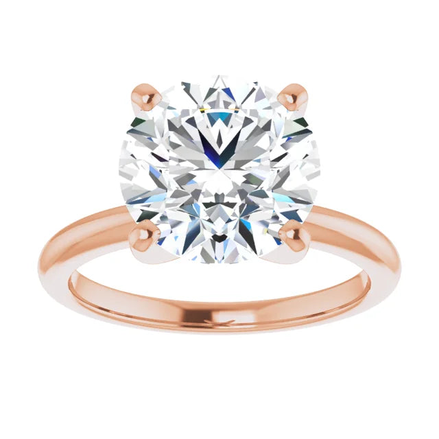 The Classic Solitaire Ring ◆ Round 3.8 CT Center Stone