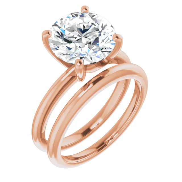 The Classic Solitaire Ring ◆ Round 3.8 CT Center Stone
