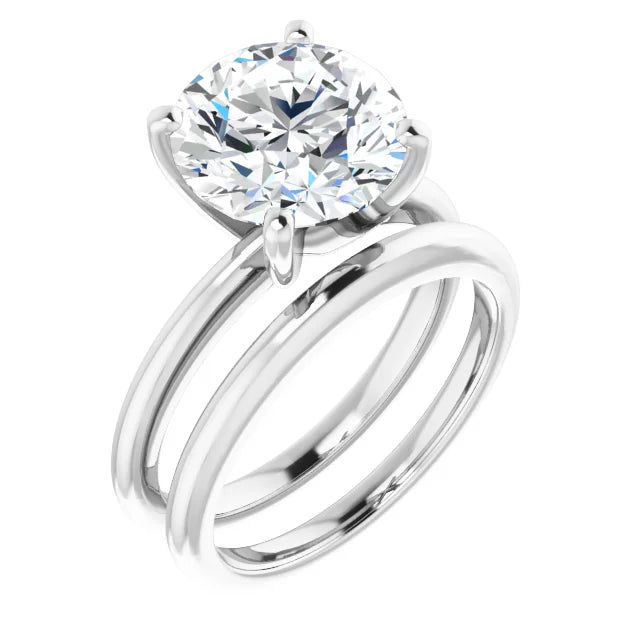 The Classic Solitaire Ring ◆ Round 3.8 CT Center Stone