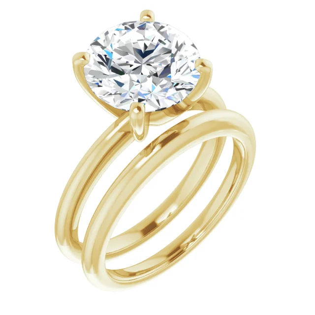 The Classic Solitaire Ring ◆ Round 3.8 CT Center Stone