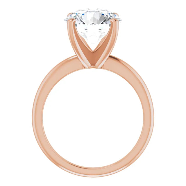 The Classic Solitaire Ring ◆ Round 3.8 CT Center Stone