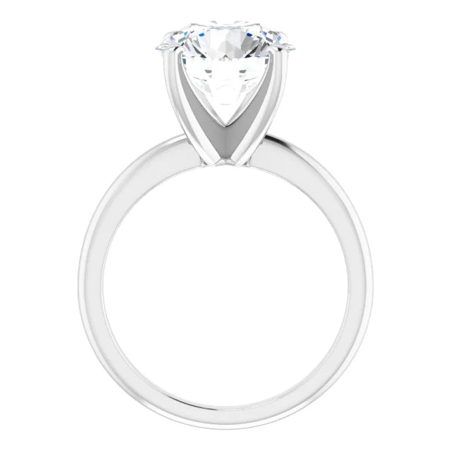 The Classic Solitaire Ring ◆ Round 3.8 CT Center Stone