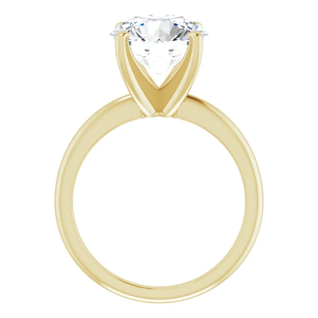 The Classic Solitaire Ring ◆ Round 3.8 CT Center Stone