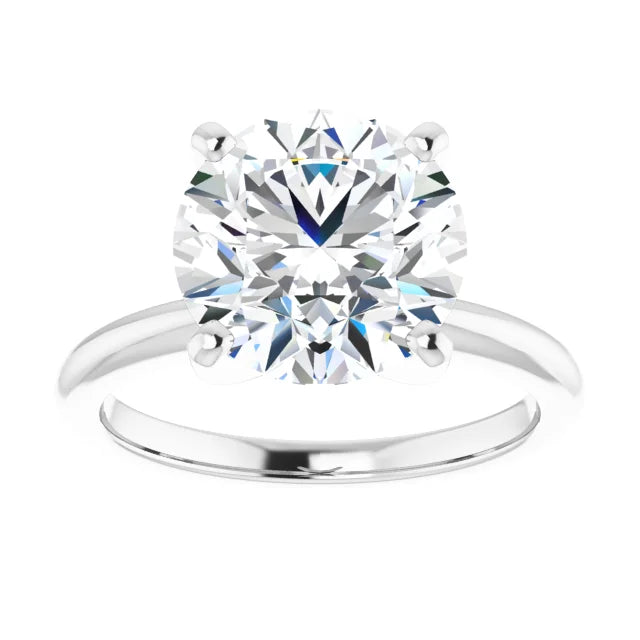 The Classic Solitaire Ring ◆ Round 3.8 CT Center Stone