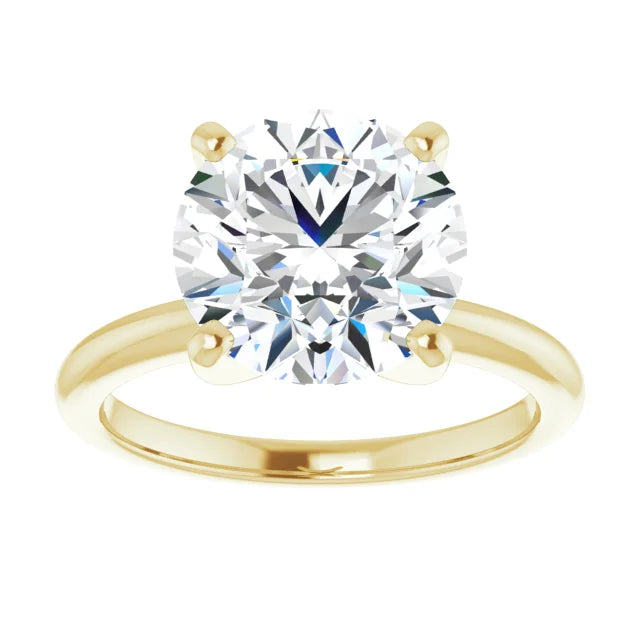 The Classic Solitaire Ring ◆ Round 3.8 CT Center Stone
